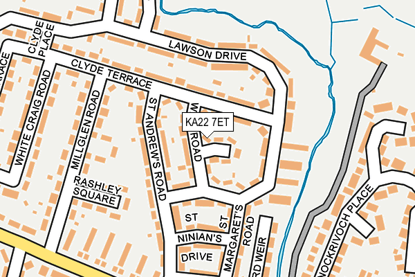 KA22 7ET map - OS OpenMap – Local (Ordnance Survey) KA22 7ET map - OS OpenMap – Local (Ordnance Survey)