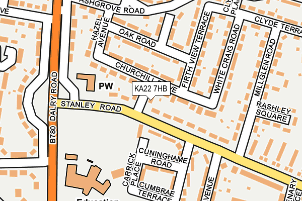 KA22 7HB map - OS OpenMap – Local (Ordnance Survey) KA22 7HB map - OS OpenMap – Local (Ordnance Survey)
