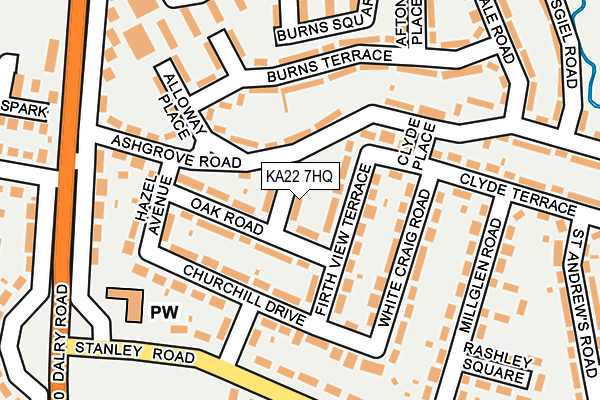 KA22 7HQ map - OS OpenMap – Local (Ordnance Survey) KA22 7HQ map - OS OpenMap – Local (Ordnance Survey)