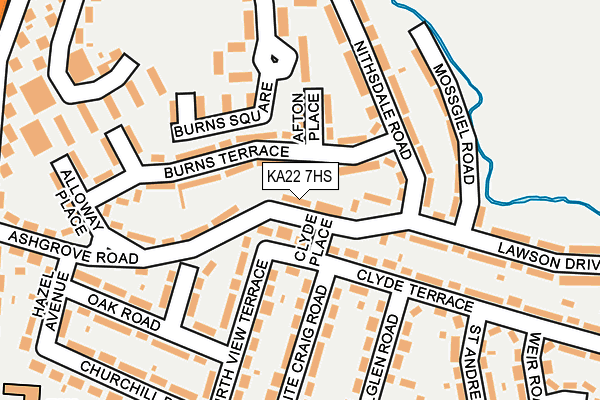 KA22 7HS map - OS OpenMap – Local (Ordnance Survey) KA22 7HS map - OS OpenMap – Local (Ordnance Survey)