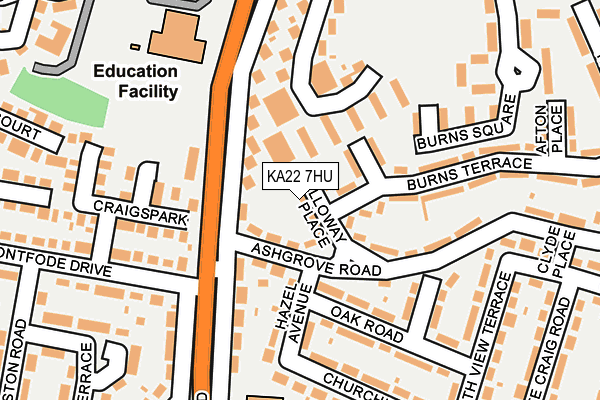 KA22 7HU map - OS OpenMap – Local (Ordnance Survey) KA22 7HU map - OS OpenMap – Local (Ordnance Survey)