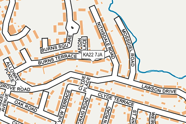 KA22 7JA map - OS OpenMap – Local (Ordnance Survey) KA22 7JA map - OS OpenMap – Local (Ordnance Survey)