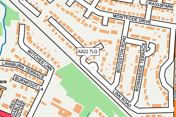 KA22 7LQ map - OS OpenMap – Local (Ordnance Survey) KA22 7LQ map - OS OpenMap – Local (Ordnance Survey)