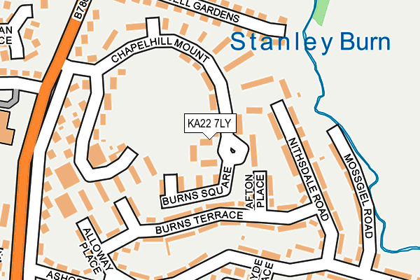KA22 7LY map - OS OpenMap – Local (Ordnance Survey) KA22 7LY map - OS OpenMap – Local (Ordnance Survey)