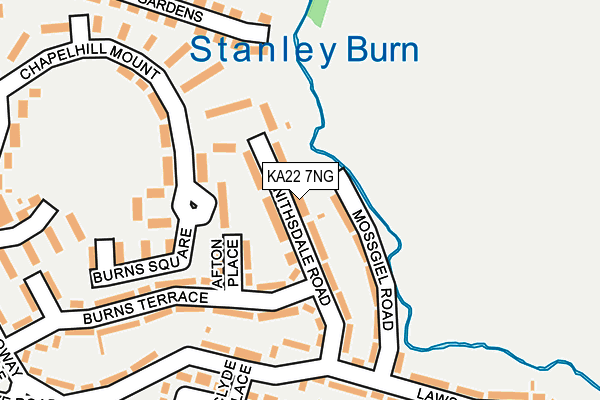 KA22 7NG map - OS OpenMap – Local (Ordnance Survey)