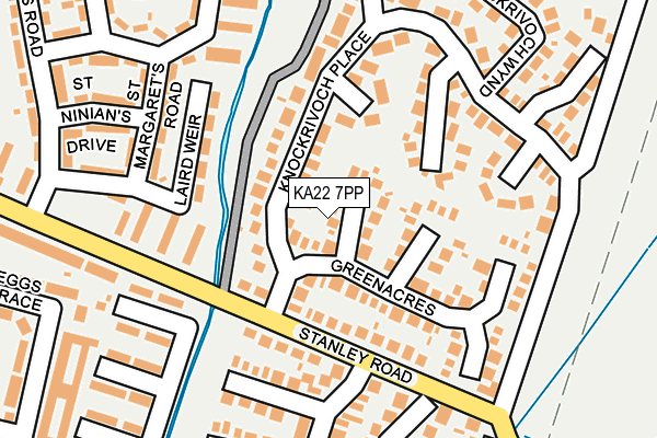 KA22 7PP map - OS OpenMap – Local (Ordnance Survey) KA22 7PP map - OS OpenMap – Local (Ordnance Survey)
