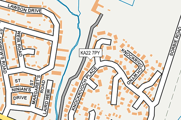 KA22 7PY map - OS OpenMap – Local (Ordnance Survey) KA22 7PY map - OS OpenMap – Local (Ordnance Survey)