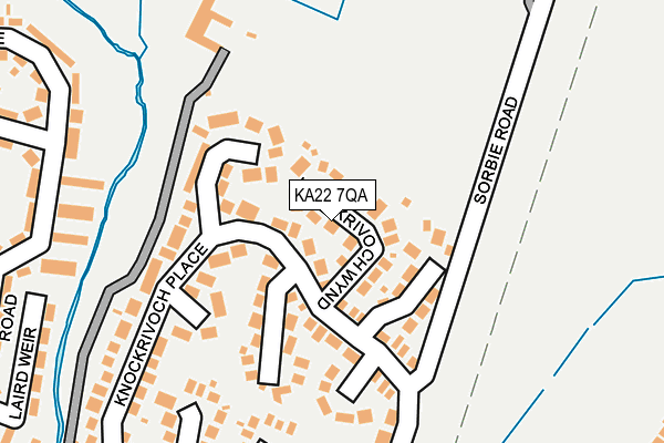 KA22 7QA map - OS OpenMap – Local (Ordnance Survey) KA22 7QA map - OS OpenMap – Local (Ordnance Survey)