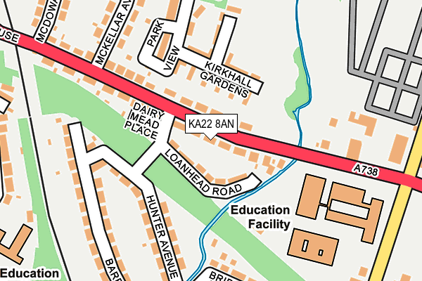 KA22 8AN map - OS OpenMap – Local (Ordnance Survey) KA22 8AN map - OS OpenMap – Local (Ordnance Survey)