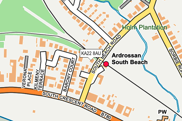 KA22 8AU map - OS OpenMap – Local (Ordnance Survey) KA22 8AU map - OS OpenMap – Local (Ordnance Survey)
