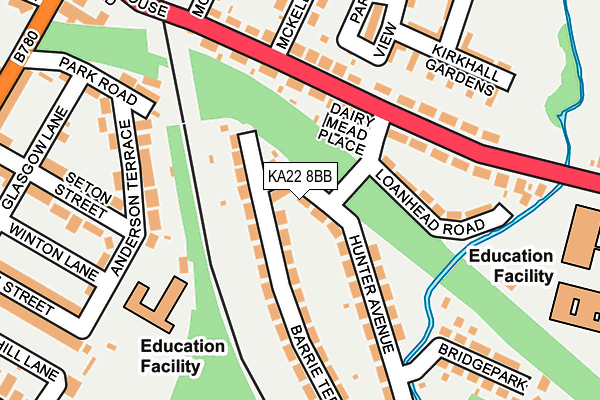 KA22 8BB map - OS OpenMap – Local (Ordnance Survey) KA22 8BB map - OS OpenMap – Local (Ordnance Survey)