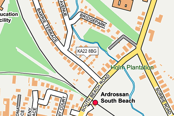 KA22 8BG map - OS OpenMap – Local (Ordnance Survey) KA22 8BG map - OS OpenMap – Local (Ordnance Survey)