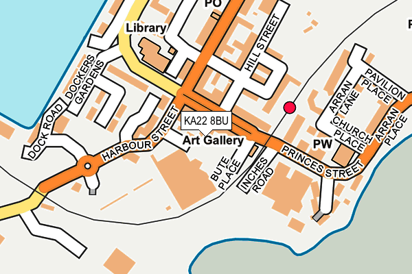 KA22 8BU map - OS OpenMap – Local (Ordnance Survey) KA22 8BU map - OS OpenMap – Local (Ordnance Survey)