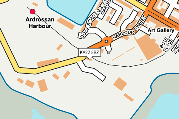 KA22 8BZ map - OS OpenMap – Local (Ordnance Survey) KA22 8BZ map - OS OpenMap – Local (Ordnance Survey)