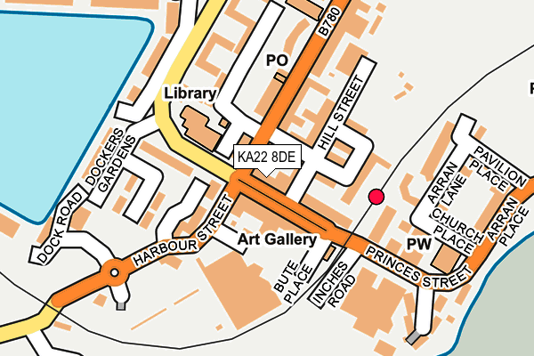 KA22 8DE map - OS OpenMap – Local (Ordnance Survey) KA22 8DE map - OS OpenMap – Local (Ordnance Survey)