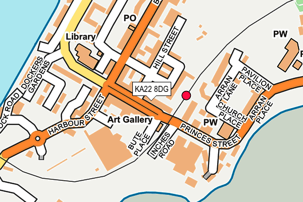 KA22 8DG map - OS OpenMap – Local (Ordnance Survey) KA22 8DG map - OS OpenMap – Local (Ordnance Survey)