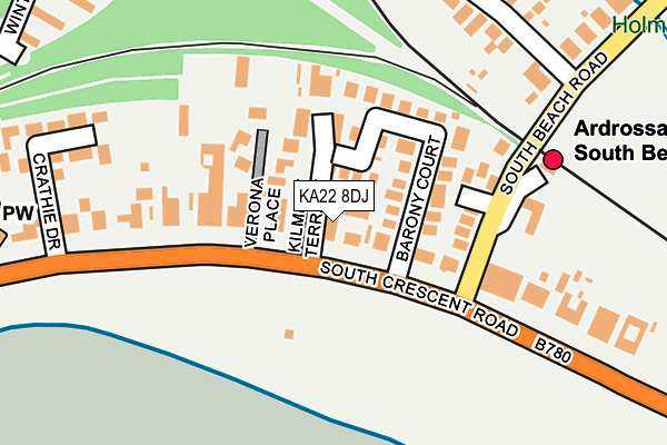 KA22 8DJ map - OS OpenMap – Local (Ordnance Survey) KA22 8DJ map - OS OpenMap – Local (Ordnance Survey)