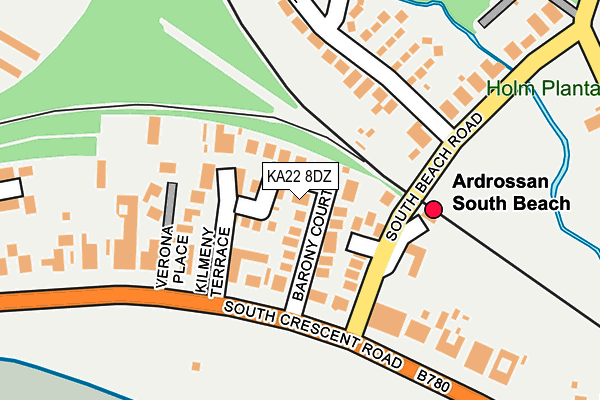 KA22 8DZ map - OS OpenMap – Local (Ordnance Survey) KA22 8DZ map - OS OpenMap – Local (Ordnance Survey)