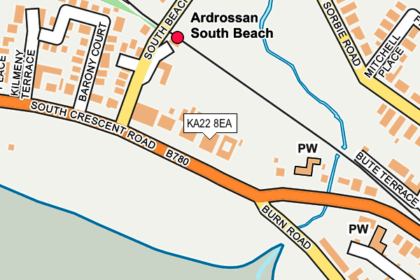 KA22 8EA map - OS OpenMap – Local (Ordnance Survey) KA22 8EA map - OS OpenMap – Local (Ordnance Survey)