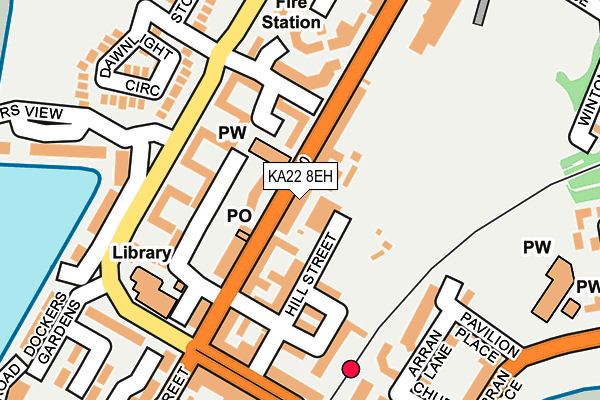 KA22 8EH map - OS OpenMap – Local (Ordnance Survey) KA22 8EH map - OS OpenMap – Local (Ordnance Survey)