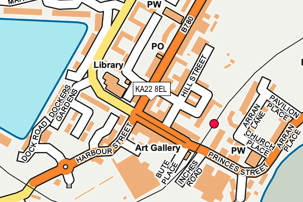 KA22 8EL map - OS OpenMap – Local (Ordnance Survey) KA22 8EL map - OS OpenMap – Local (Ordnance Survey)