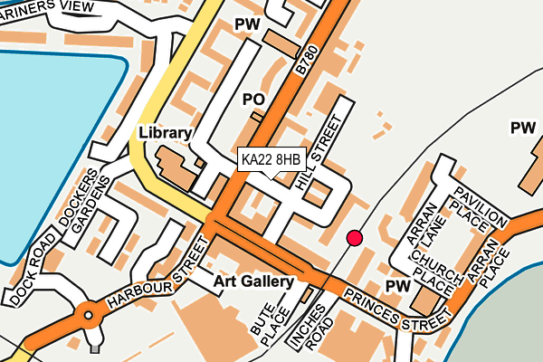 KA22 8HB map - OS OpenMap – Local (Ordnance Survey) KA22 8HB map - OS OpenMap – Local (Ordnance Survey)