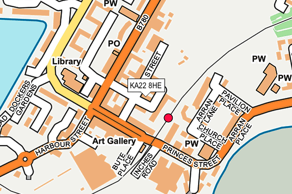 KA22 8HE map - OS OpenMap – Local (Ordnance Survey) KA22 8HE map - OS OpenMap – Local (Ordnance Survey)