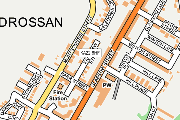 KA22 8HF map - OS OpenMap – Local (Ordnance Survey) KA22 8HF map - OS OpenMap – Local (Ordnance Survey)