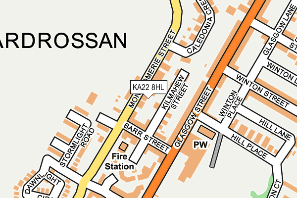 KA22 8HL map - OS OpenMap – Local (Ordnance Survey) KA22 8HL map - OS OpenMap – Local (Ordnance Survey)