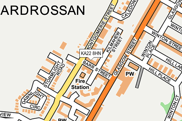 KA22 8HN map - OS OpenMap – Local (Ordnance Survey) KA22 8HN map - OS OpenMap – Local (Ordnance Survey)