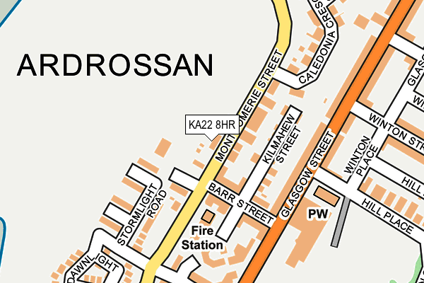 KA22 8HR map - OS OpenMap – Local (Ordnance Survey) KA22 8HR map - OS OpenMap – Local (Ordnance Survey)
