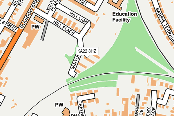 KA22 8HZ map - OS OpenMap – Local (Ordnance Survey) KA22 8HZ map - OS OpenMap – Local (Ordnance Survey)