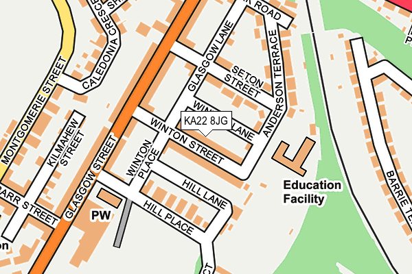 KA22 8JG map - OS OpenMap – Local (Ordnance Survey) KA22 8JG map - OS OpenMap – Local (Ordnance Survey)