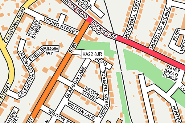 KA22 8JR map - OS OpenMap – Local (Ordnance Survey) KA22 8JR map - OS OpenMap – Local (Ordnance Survey)