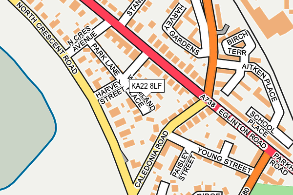 KA22 8LF map - OS OpenMap – Local (Ordnance Survey) KA22 8LF map - OS OpenMap – Local (Ordnance Survey)