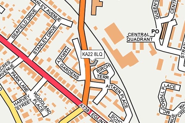 KA22 8LQ map - OS OpenMap – Local (Ordnance Survey) KA22 8LQ map - OS OpenMap – Local (Ordnance Survey)