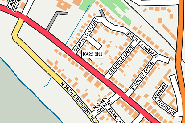 KA22 8NJ map - OS OpenMap – Local (Ordnance Survey) KA22 8NJ map - OS OpenMap – Local (Ordnance Survey)