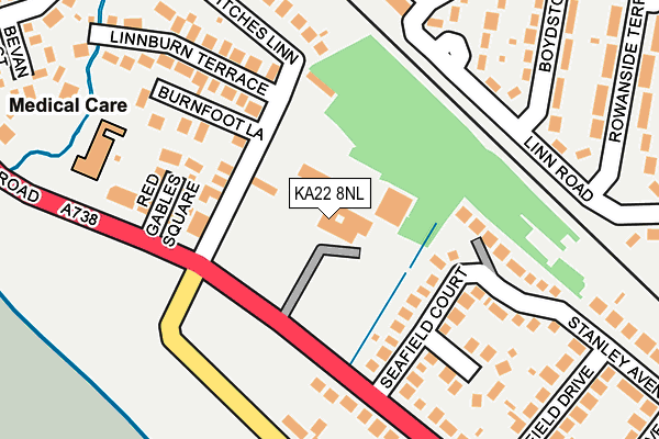 KA22 8NL map - OS OpenMap – Local (Ordnance Survey) KA22 8NL map - OS OpenMap – Local (Ordnance Survey)
