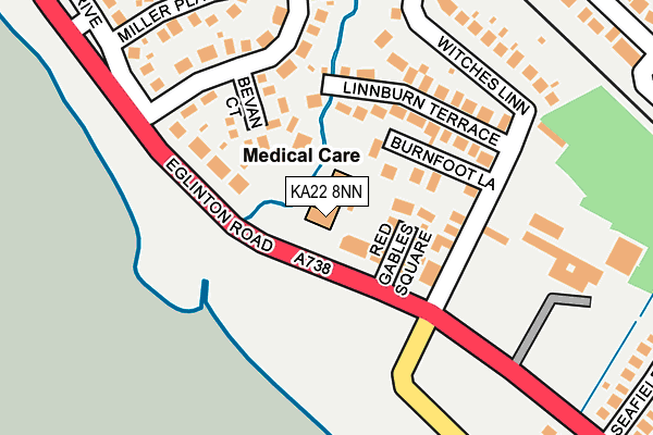 KA22 8NN map - OS OpenMap – Local (Ordnance Survey) KA22 8NN map - OS OpenMap – Local (Ordnance Survey)
