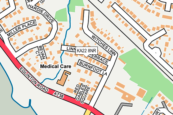 KA22 8NR map - OS OpenMap – Local (Ordnance Survey) KA22 8NR map - OS OpenMap – Local (Ordnance Survey)