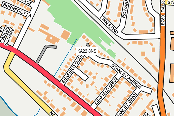 KA22 8NS map - OS OpenMap – Local (Ordnance Survey) KA22 8NS map - OS OpenMap – Local (Ordnance Survey)