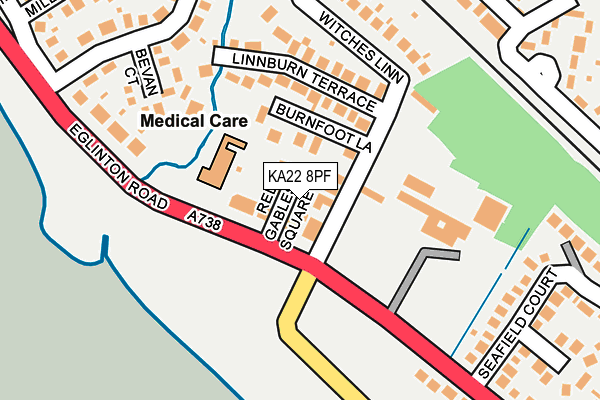 KA22 8PF map - OS OpenMap – Local (Ordnance Survey) KA22 8PF map - OS OpenMap – Local (Ordnance Survey)