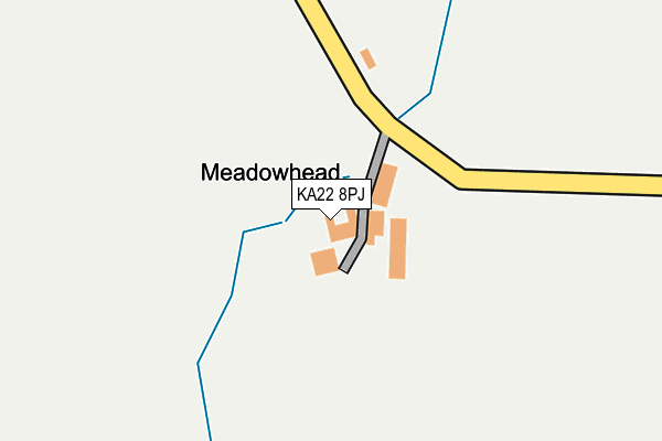 KA22 8PJ map - OS OpenMap – Local (Ordnance Survey) KA22 8PJ map - OS OpenMap – Local (Ordnance Survey)
