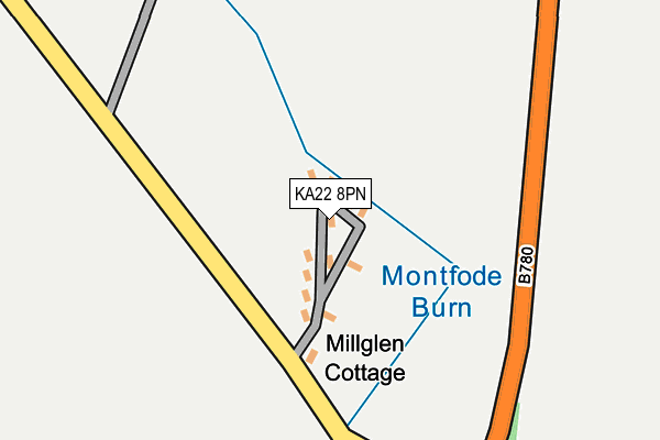 KA22 8PN map - OS OpenMap – Local (Ordnance Survey) KA22 8PN map - OS OpenMap – Local (Ordnance Survey)