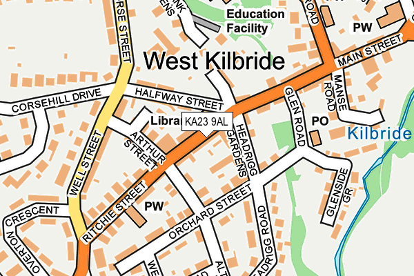 KA23 9AL map - OS OpenMap – Local (Ordnance Survey) KA23 9AL map - OS OpenMap – Local (Ordnance Survey)
