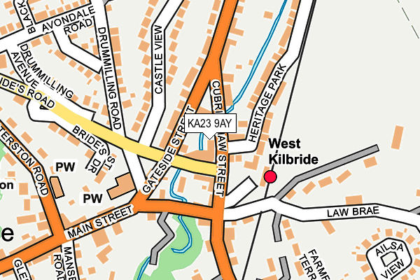 KA23 9AY map - OS OpenMap – Local (Ordnance Survey)
