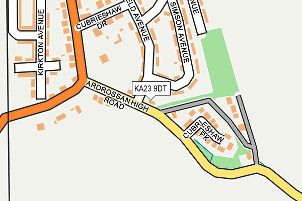 KA23 9DT map - OS OpenMap – Local (Ordnance Survey) KA23 9DT map - OS OpenMap – Local (Ordnance Survey)