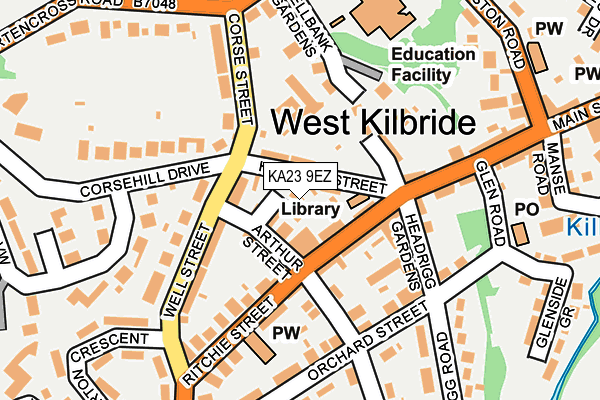 KA23 9EZ map - OS OpenMap – Local (Ordnance Survey) KA23 9EZ map - OS OpenMap – Local (Ordnance Survey)