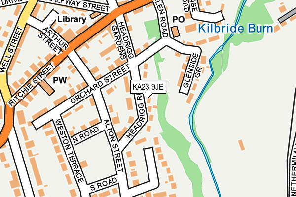 KA23 9JE map - OS OpenMap – Local (Ordnance Survey) KA23 9JE map - OS OpenMap – Local (Ordnance Survey)