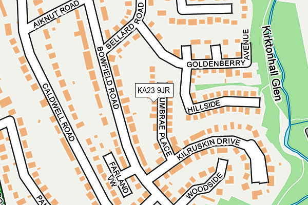 KA23 9JR map - OS OpenMap – Local (Ordnance Survey) KA23 9JR map - OS OpenMap – Local (Ordnance Survey)